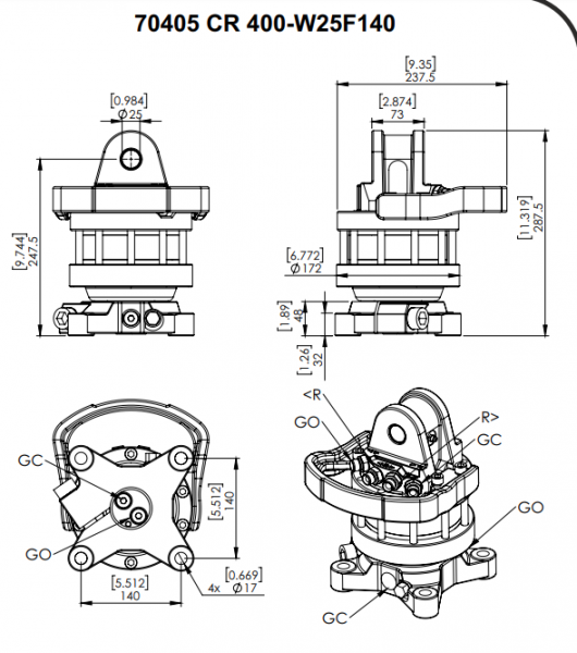 CR404S-W25F140-888 (40 кН)