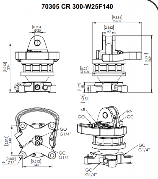 CR305S-W25F140 (30 kN)